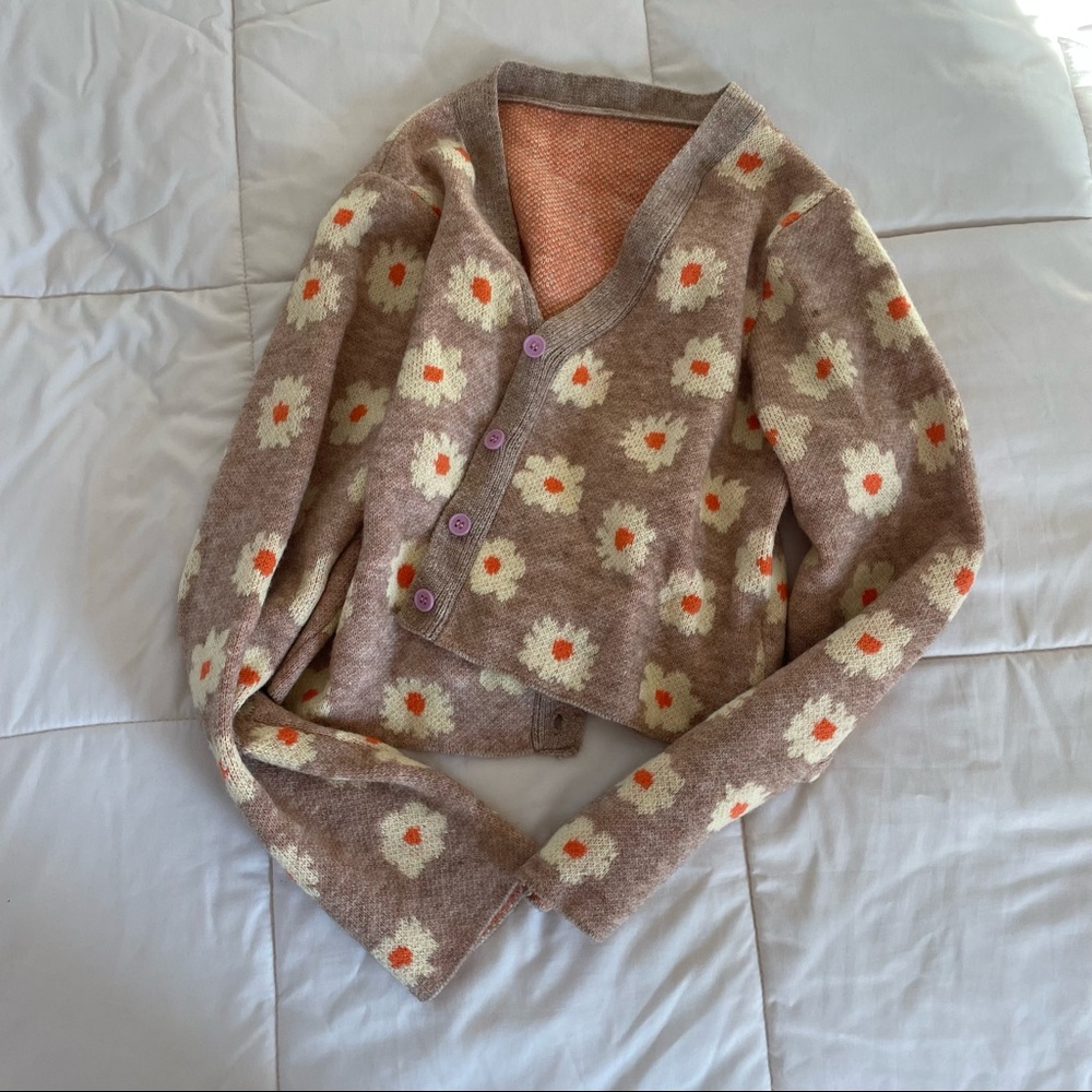floral cardigan